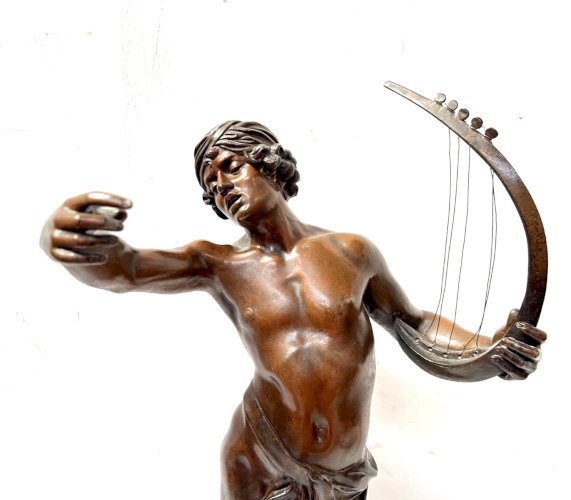 Groupe en régule "David devant Saul "par G BAREAU  XIX siècle