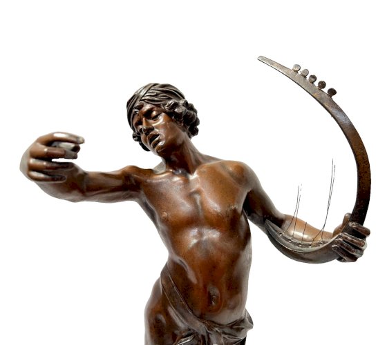 Groupe en régule "David devant Saul "par G BAREAU  XIX siècle