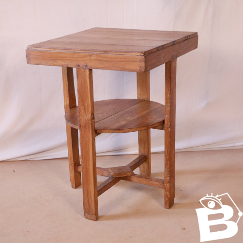 Guéridon Art déco en teck birman