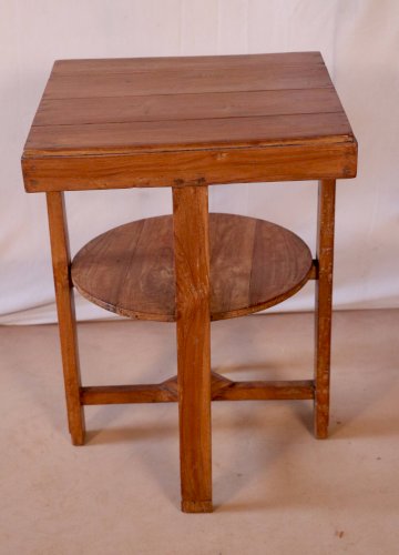 Guéridon Art déco en teck birman