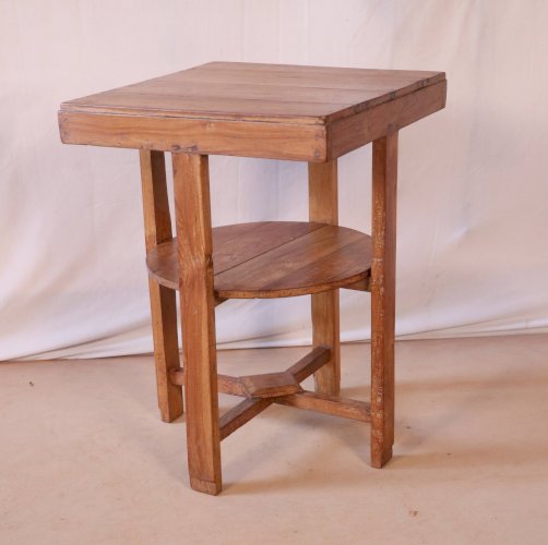 Guéridon Art déco en teck birman