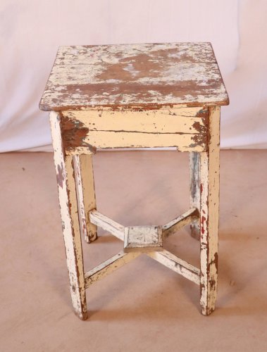 Guéridon - chevet en teck birman