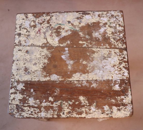 Guéridon - chevet en teck birman