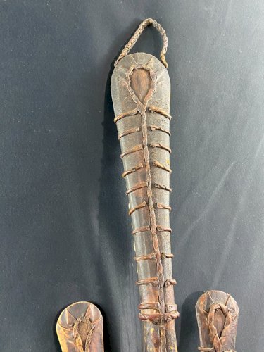 Guitare africaine Kora Mandinka à décor de cauris Gabon