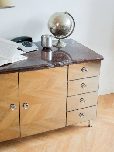 Gustave, le buffet en miroir et marbre N°500
