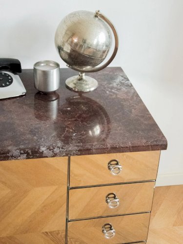 Gustave, le buffet en miroir et marbre N°500