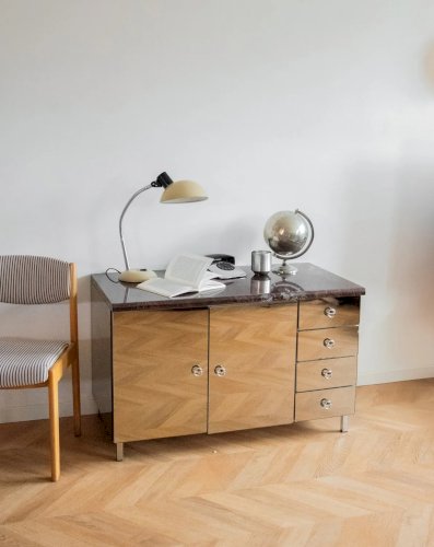 Gustave, le buffet en miroir et marbre N°500