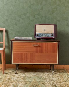 Gustave, the varnished wooden vinyl cabinet No. 496