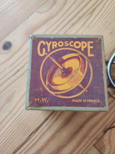 Gyroscope ancien M.W - Made in France - Années 50/60 - Boîte d'Origine