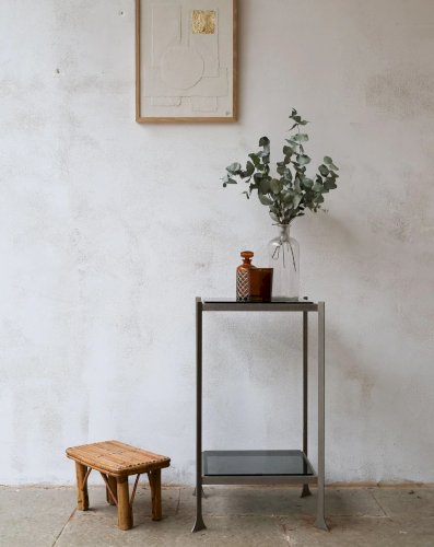 Hanna, la sellette en métal et verre fumé N°798