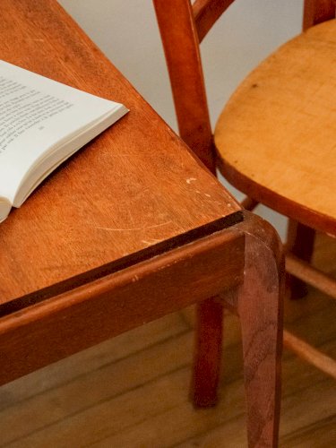 Hanna, la table d'appoint en bois foncé N°738