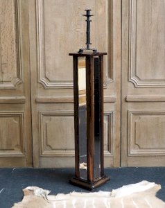 Hanna, la table d'appoint en chêne et miroir N°809