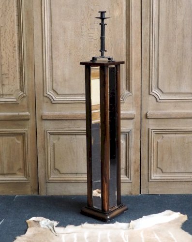 Hanna, la table d'appoint en chêne et miroir N°809