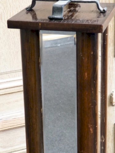 Hanna, la table d'appoint en chêne et miroir N°809