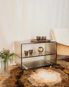 Hanna, the smoked plexiglass side table N°801