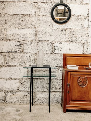 Hanna, la table en métal et verre N°511