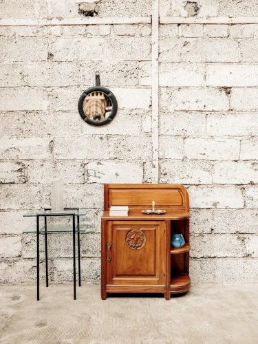 Hanna, la table en métal et verre N°511