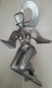 Height 120cm, large woman statue, vintage sculpture