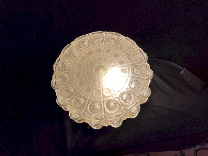 Helena Tynell Plafonnier Applique Verre Bubble Glashütte Limburg années 60