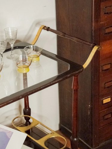 Henriette, la desserte en laiton et bois N°128