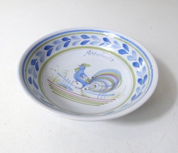 Henriot Quimper assiette percée Artichauts