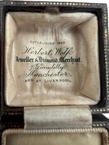 Herbert Wolf - Manchester- Ecrin Bague  - Joaillier - Fin 19 Eme Ancien