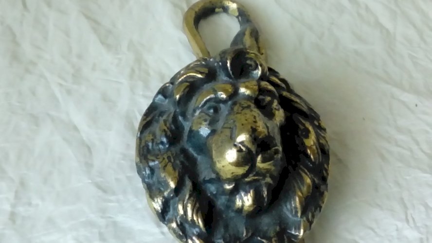 HEURTOIR DE PORTE EN BRONZE TETE DE LION*