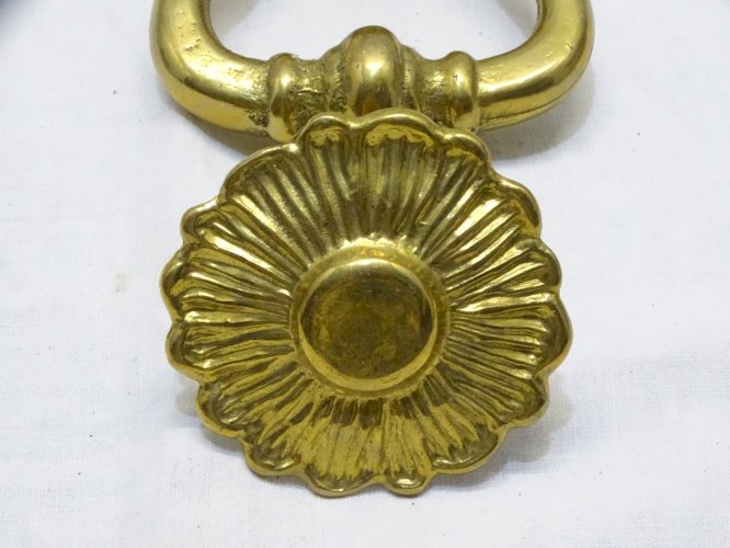 -HEURTOIR de PORTE TETE DE LION BRONZE et son CLOU XXe déco Porte   D
