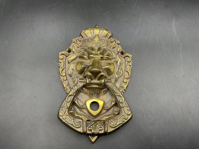 Heurtoir en Bronze Tête de lion Marteau de Porte