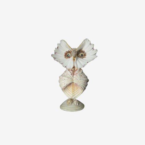 HIBOU OU CHOUETTE EN COQUILLAGE ANNEES 60 70 VINTAGE