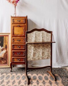 Hippolyte, le pare-feu de cheminée en bois et tissu N°15