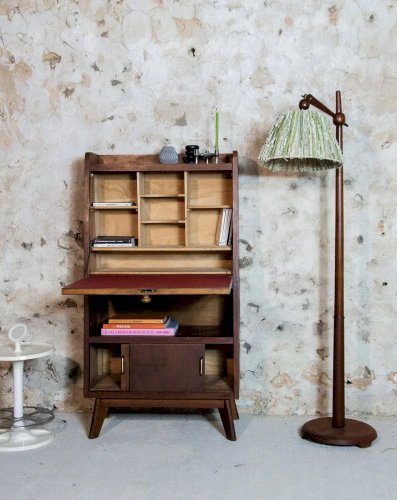 Honoré, le grand secrétaire en noyer N°75