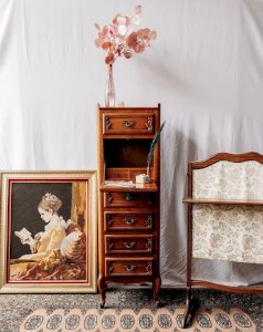 Honoré, le secrétaire haut et fin en bois N°139