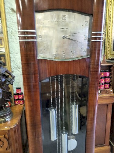 HORLOGE COMTOISE ART DECO VEDETTE 8 BARRES AU CARILLON VALENCE