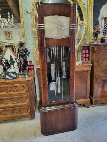 HORLOGE COMTOISE ART DECO VEDETTE 8 BARRES AU CARILLON VALENCE