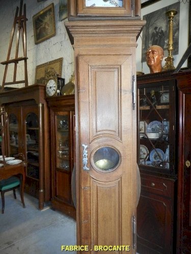 HORLOGE COMTOISE EN CHENE OLIVIER A MONTIGNY DU XIX ème SIECLE N° 10