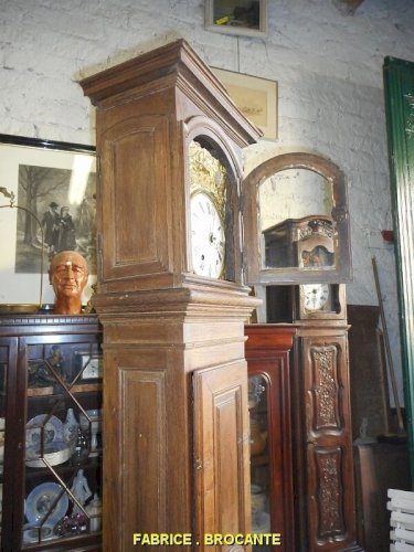 HORLOGE COMTOISE EN CHENE OLIVIER A MONTIGNY DU XIX ème SIECLE N° 10