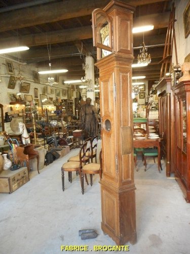 HORLOGE COMTOISE EN CHENE OLIVIER A MONTIGNY DU XIX ème SIECLE N° 10