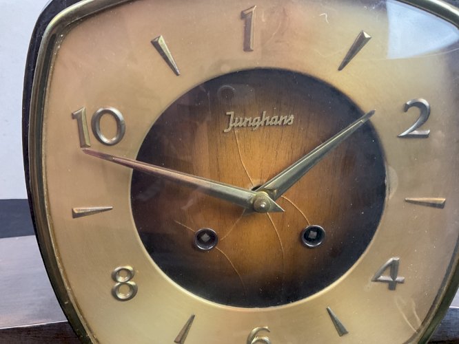 Horloge de cheminée Junghan. Art Déco. Carillon pendule