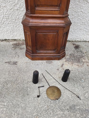 HORLOGE DE PARQUET COMTOISE CAISSE DE VANNIER ET MOUVEMENT SCIPION CAPDENAT
