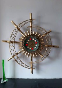 HORLOGE MURALE VINTAGE DE FRANCO BASTIANELLI POUR LE STUDIO LAURANE, 1960