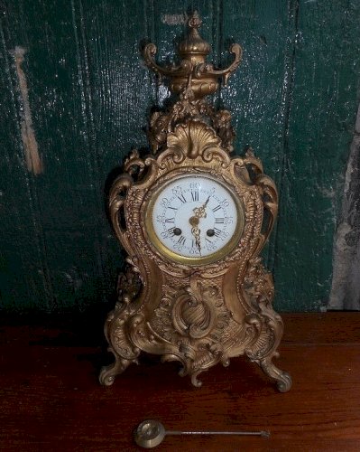 HORLOGE PENDULE CARTEL EN BRONZE