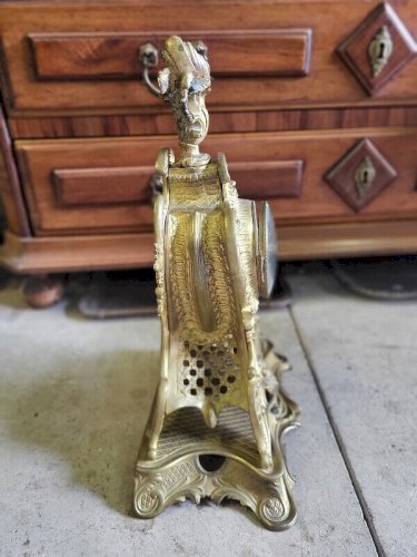 HORLOGE PENDULE EN BRONZE L FRANCOIS LANGRES