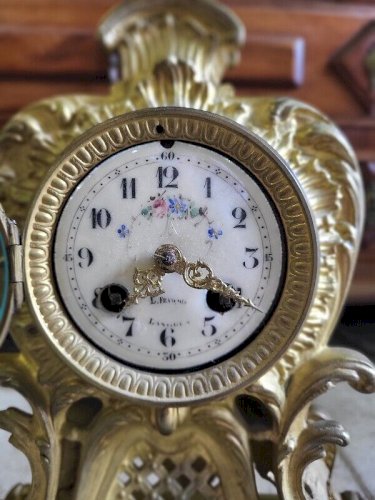 HORLOGE PENDULE EN BRONZE L FRANCOIS LANGRES