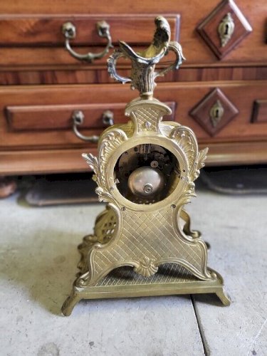 HORLOGE PENDULE EN BRONZE L FRANCOIS LANGRES