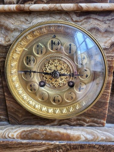 HORLOGE PENDULE EN MARBRE A ALLELY Bte ORLEANS N12