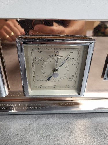 HORLOGE THERMOMETRE BAROMETRE HYGROMETRE AVIATION LIEUTENANT COLONEL POINSARD