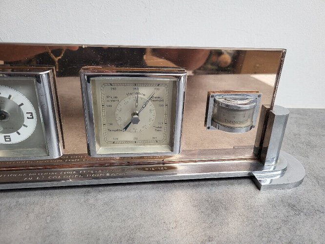 HORLOGE THERMOMETRE BAROMETRE HYGROMETRE AVIATION LIEUTENANT COLONEL POINSARD