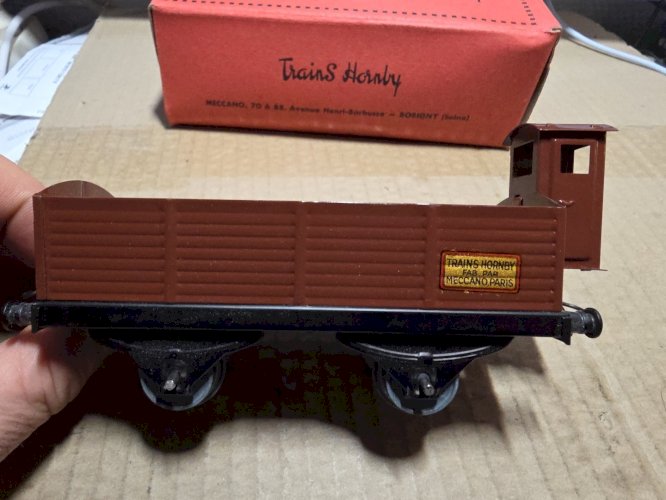 HORNBYWagon Tombereau SNCF Attelage Automatique boite échelle O Comme Neuf