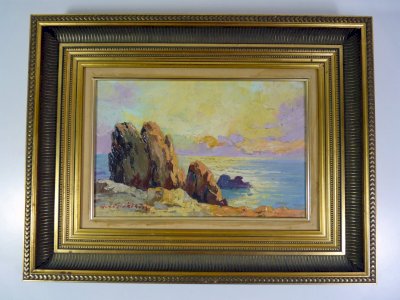 HSP Provençal School LANDSCAPE Giuseppe Vittorio Lombroso signed Guy Le Florentin